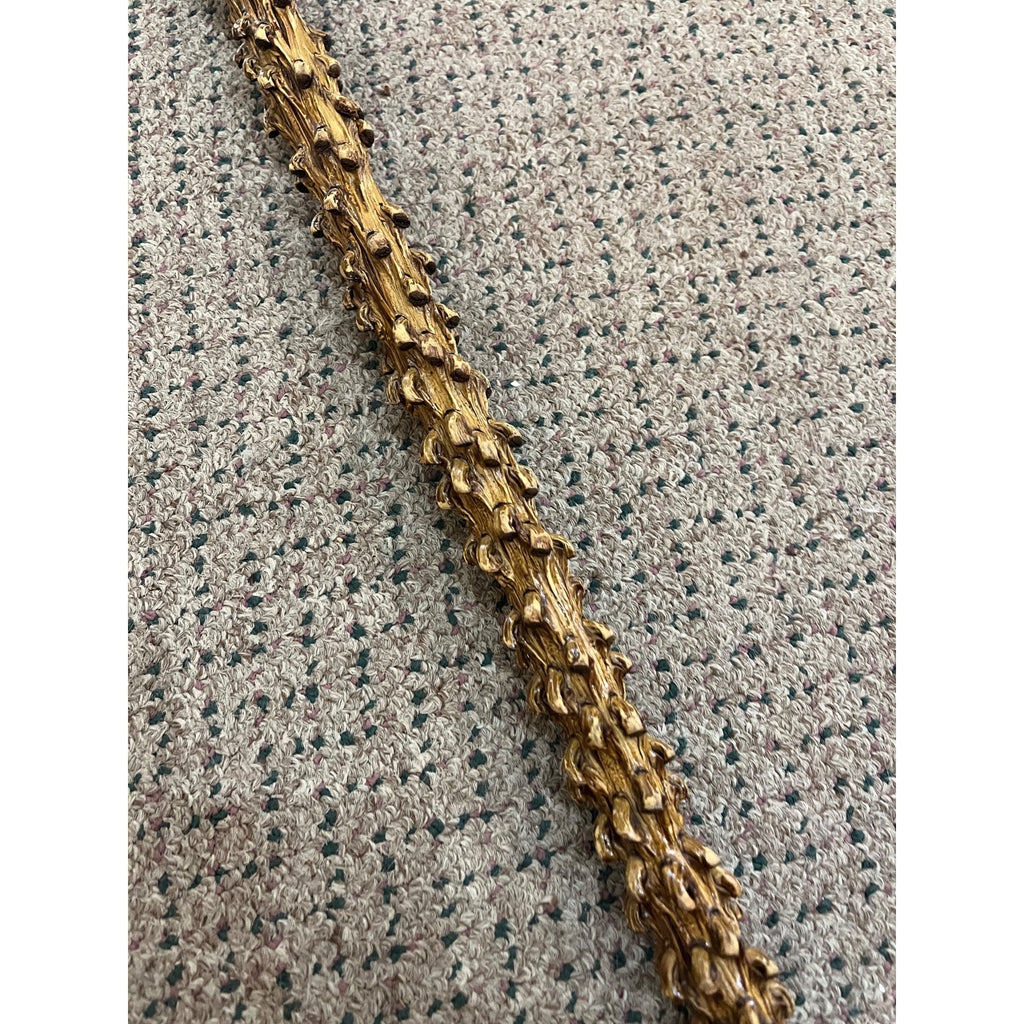 Vintage Antique Briarwood Thornwood Crook Handled Curved Walking Cane Shillelagh