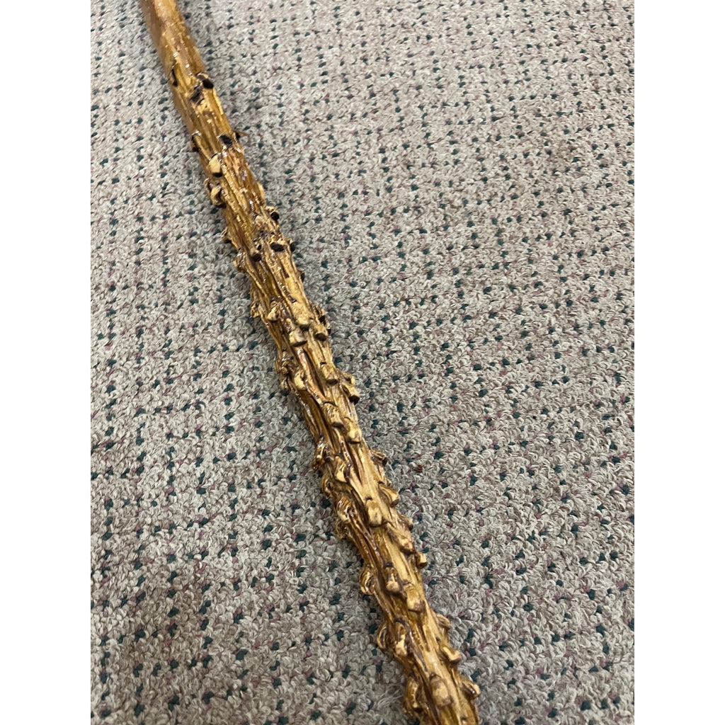 Vintage Antique Briarwood Thornwood Crook Handled Curved Walking Cane Shillelagh