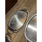 Vintage Gense Stainless Steel Lot (5) Serving Tray 18/8 Sweden MCM 1960s Handles