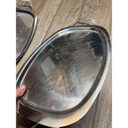 Vintage Gense Stainless Steel Lot (5) Serving Tray 18/8 Sweden MCM 1960s Handles