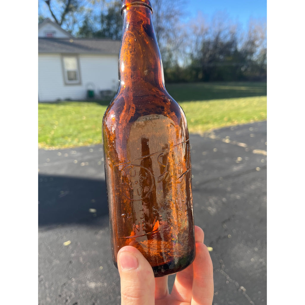 Pre-Pro Schlitz Brewing Company Milwaukee Vintage Amber Beer Bottle Wis - Globe
