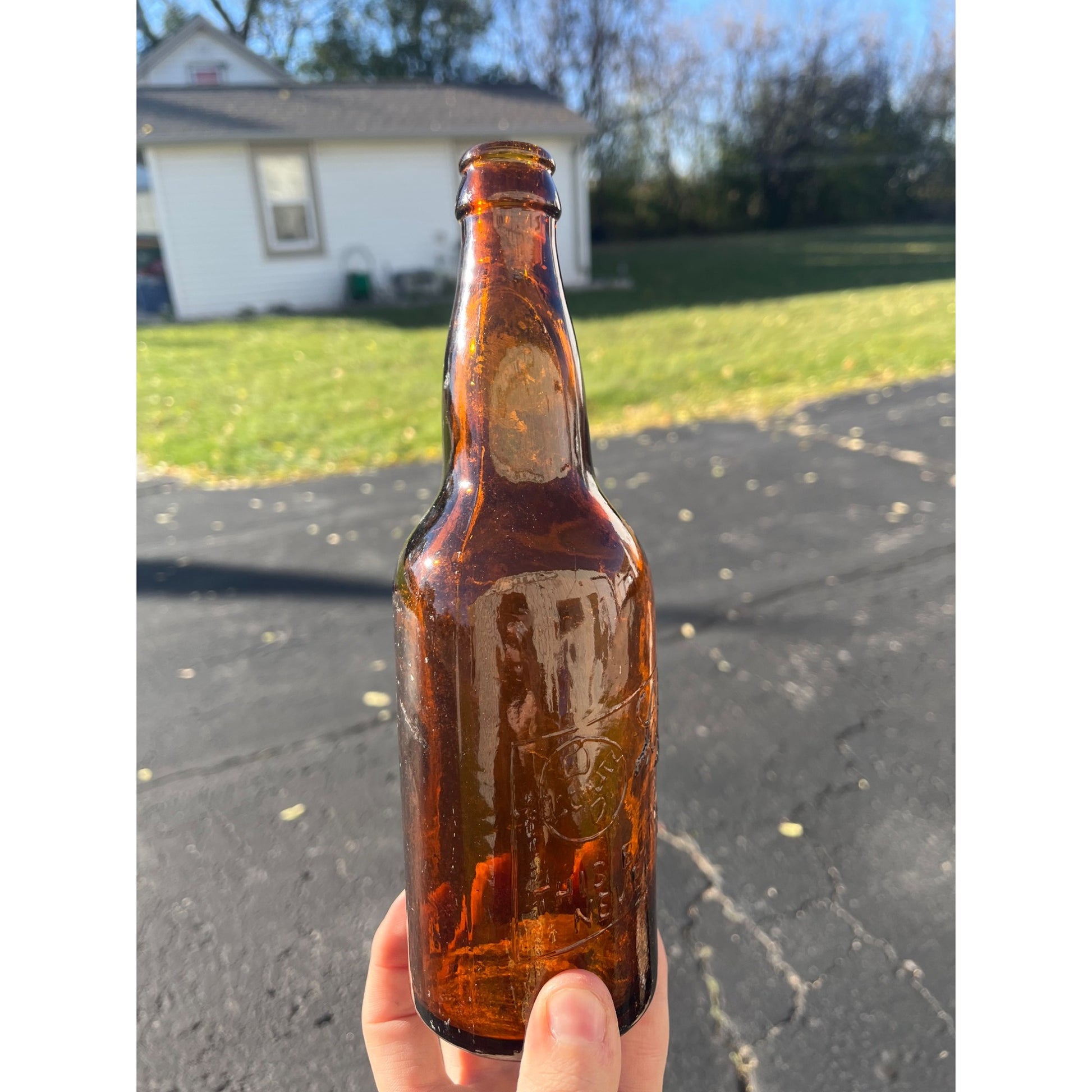 Pre-Pro Schlitz Brewing Company Milwaukee Vintage Amber Beer Bottle Wis - Globe