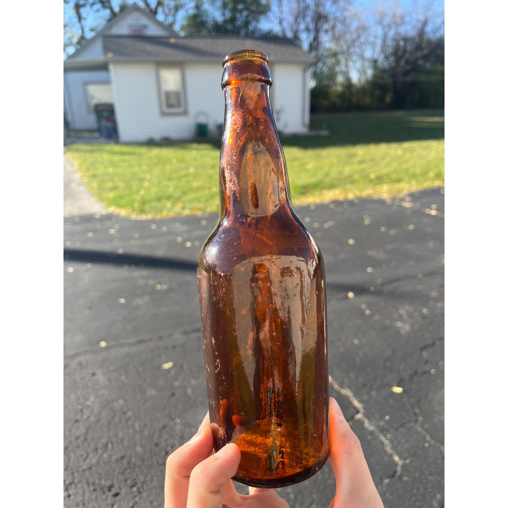 Pre-Pro Schlitz Brewing Company Milwaukee Vintage Amber Beer Bottle Wis - Globe