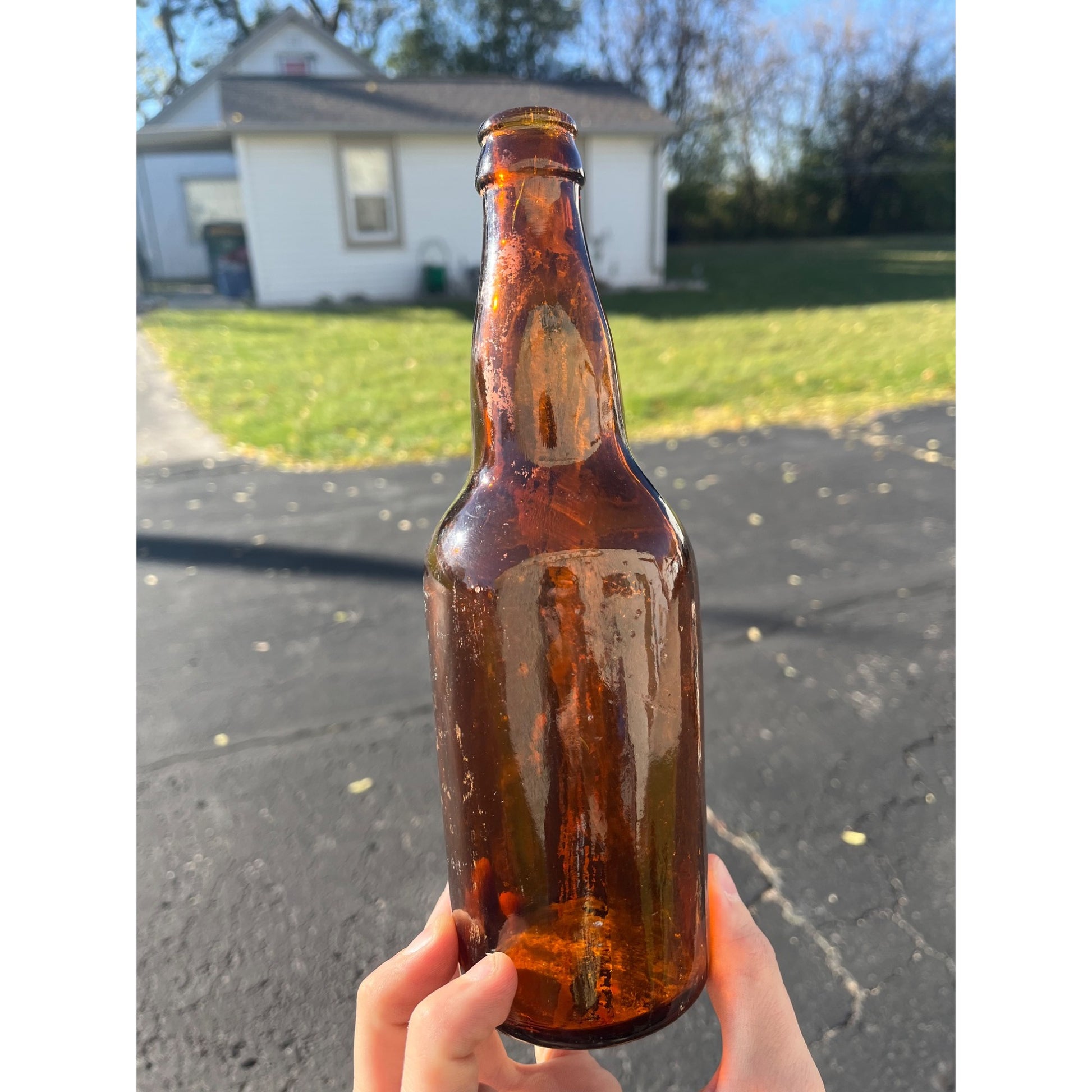 Pre-Pro Schlitz Brewing Company Milwaukee Vintage Amber Beer Bottle Wis - Globe