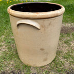 Antique 6 Gallon L.M. Pierron Milwaukee Stoneware Crock Salt Glaze