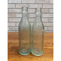 (2) Milwaukee Soda Bottles Manhattan & EL Husting 7oz Wisconsin