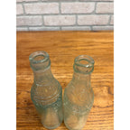 (2) Milwaukee Soda Bottles Manhattan & EL Husting 7oz Wisconsin