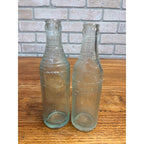(2) Milwaukee Soda Bottles Manhattan & EL Husting 7oz Wisconsin