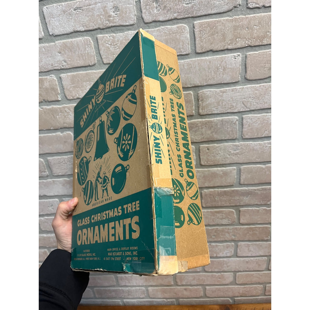 1940s Shiny Brite Christmas Ornaments (Box Only) Empty Box Santa & Uncle Sam