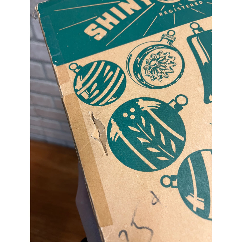 1940s Shiny Brite Christmas Ornaments (Box Only) Empty Box Santa & Uncle Sam