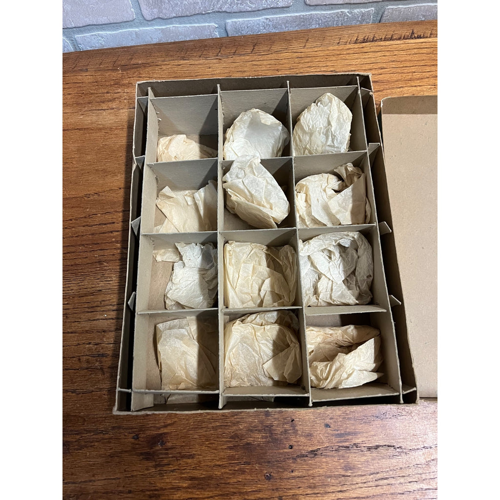 1940s Shiny Brite Christmas Ornaments (Box Only) Empty Box Santa & Uncle Sam