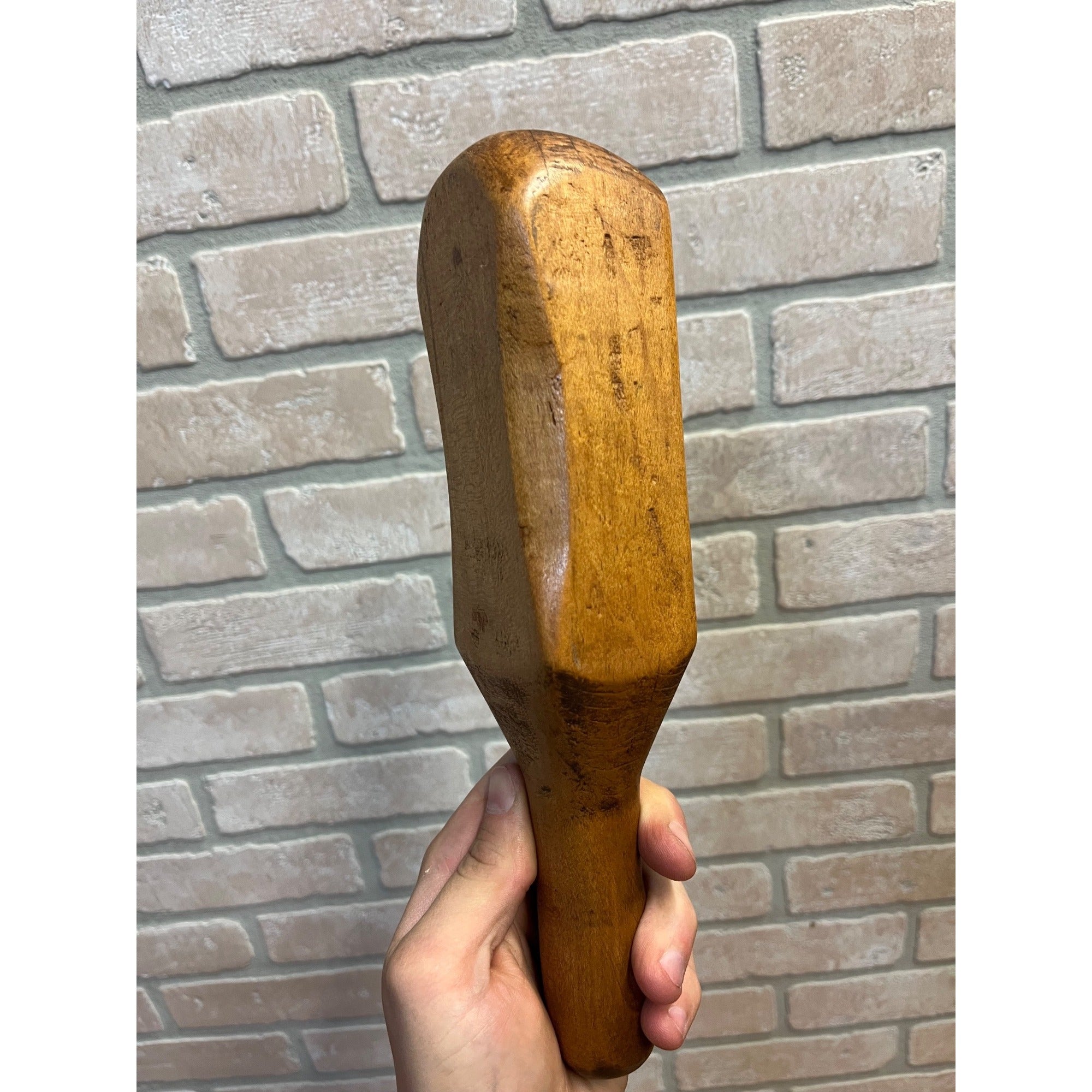Antique Primitive Wooden Mallet or Masher Kitchen Utensil Tool Farmhouse AAFA