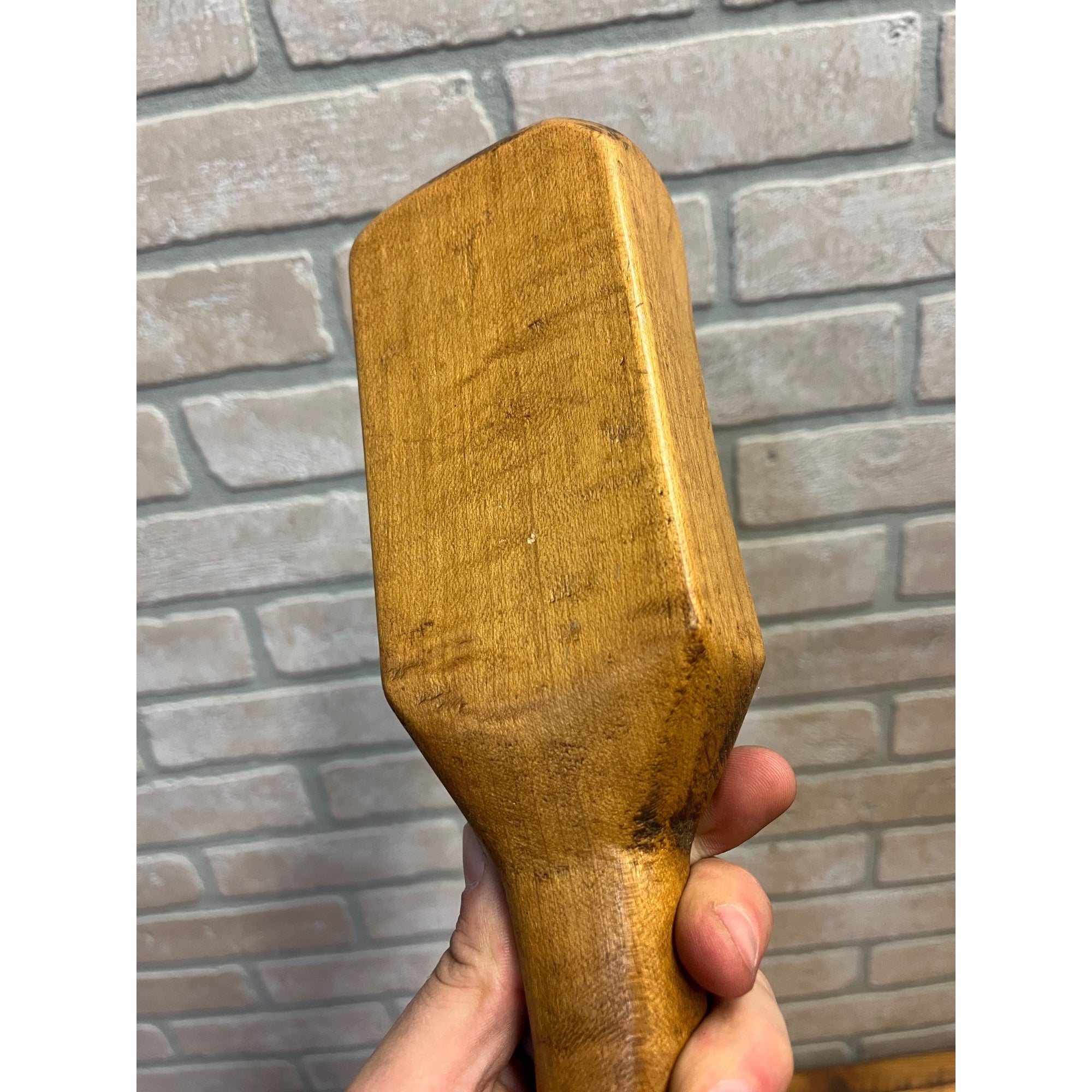 Antique Primitive Wooden Mallet or Masher Kitchen Utensil Tool Farmhouse AAFA