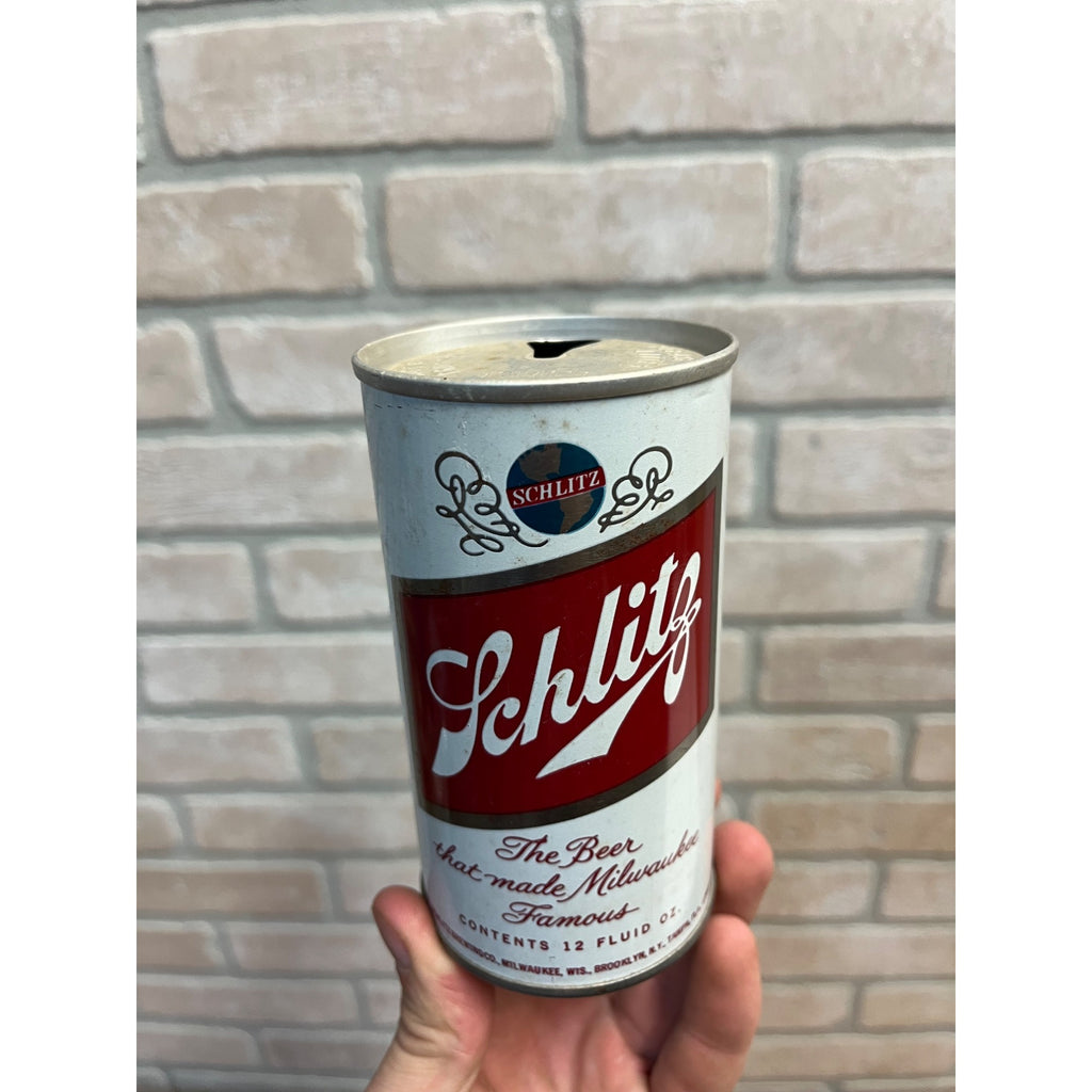 RARE Vintage Schlitz Pull Tab Beer Can West Virginia State Tax c1962