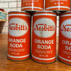 Vintage 1970s Nesbitts Orange Pull Tab Straight Soda Cans Huge Lot (9)
