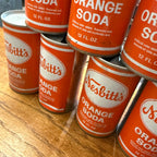 Vintage 1970s Nesbitts Orange Pull Tab Straight Soda Cans Huge Lot (9)
