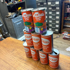 Vintage 1970s Nesbitts Orange Pull Tab Straight Soda Cans Huge Lot (9)