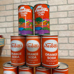 Vintage 1970s Nesbitts Orange Pull Tab Straight Soda Cans Huge Lot (9)