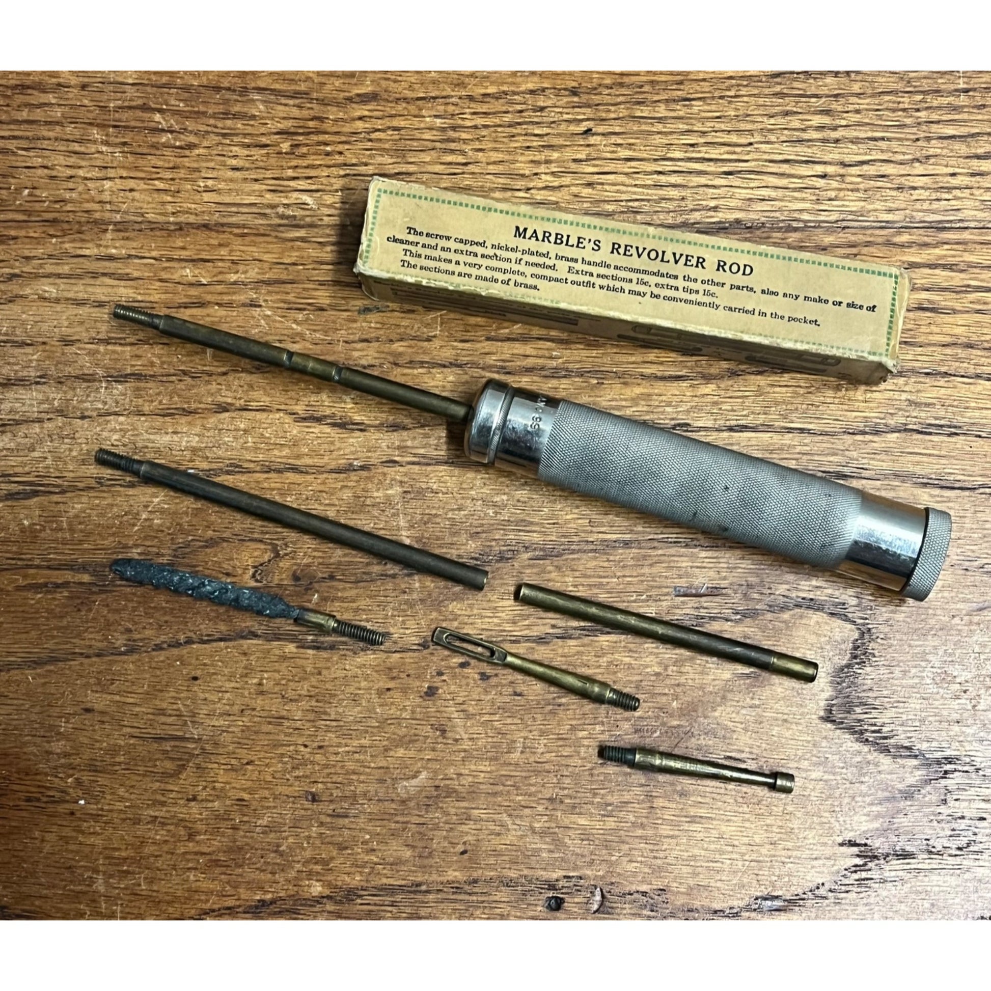 Vintage 1930s Marble's Revolver Rod No. 99-22 Gun Cleaning Tool w/ Orig. Box