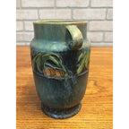 Roseville Baneda Green 1932 Vintage Arts And Crafts Pottery Ceramic Vase 592-7