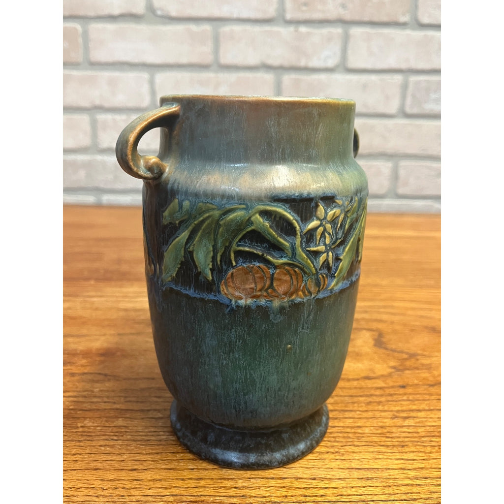 Roseville Baneda Green 1932 Vintage Arts And Crafts Pottery Ceramic Vase 592-7