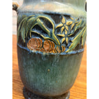 Roseville Baneda Green 1932 Vintage Arts And Crafts Pottery Ceramic Vase 592-7