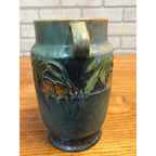 Roseville Baneda Green 1932 Vintage Arts And Crafts Pottery Ceramic Vase 592-7