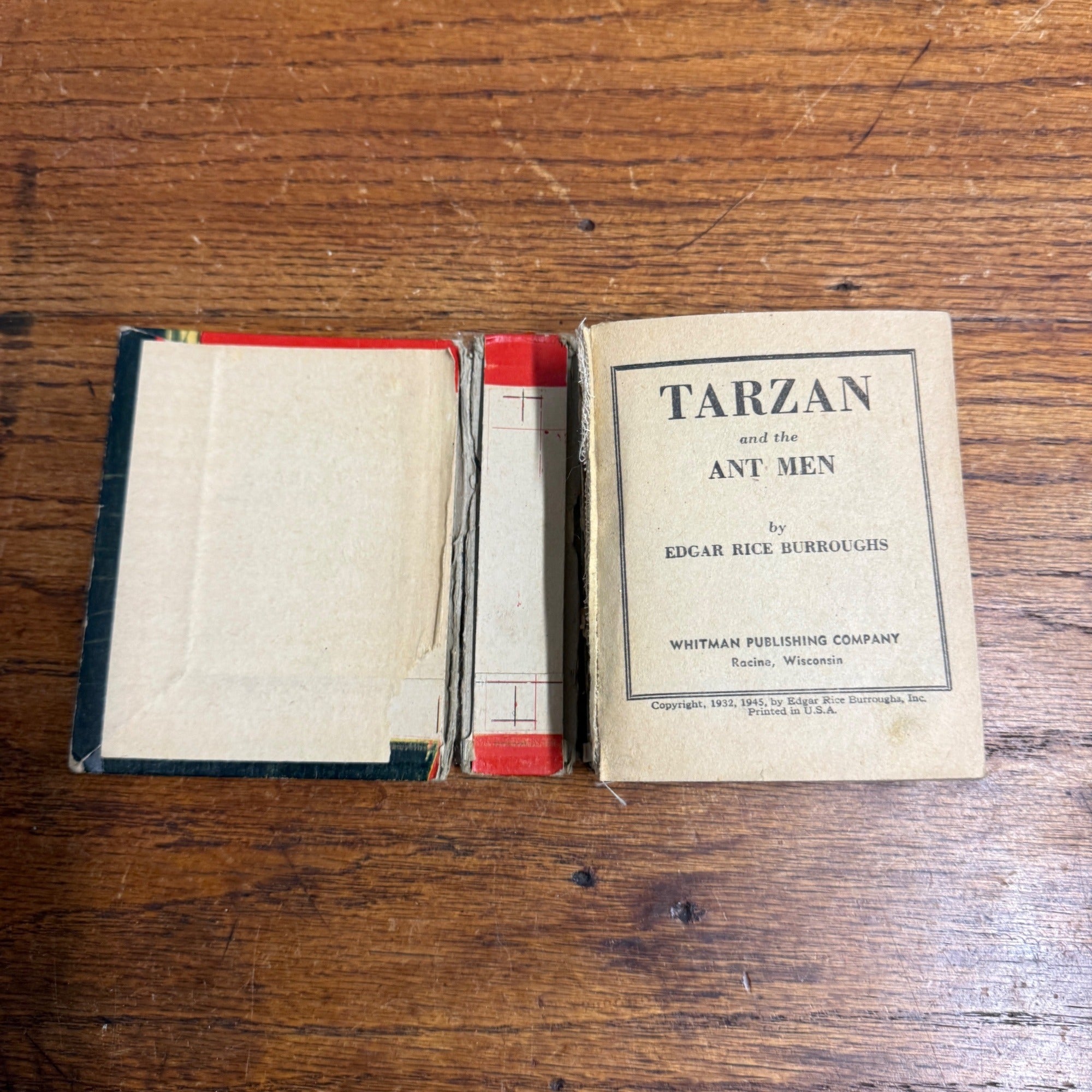 Big Little Book #1444 Tarzan and the Ant Men  -  Okay Condition - Taped Spine