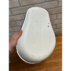 Vintage 1920s Jones Enamelware White Medical Bed Pan Basin w/ Lid Ohio