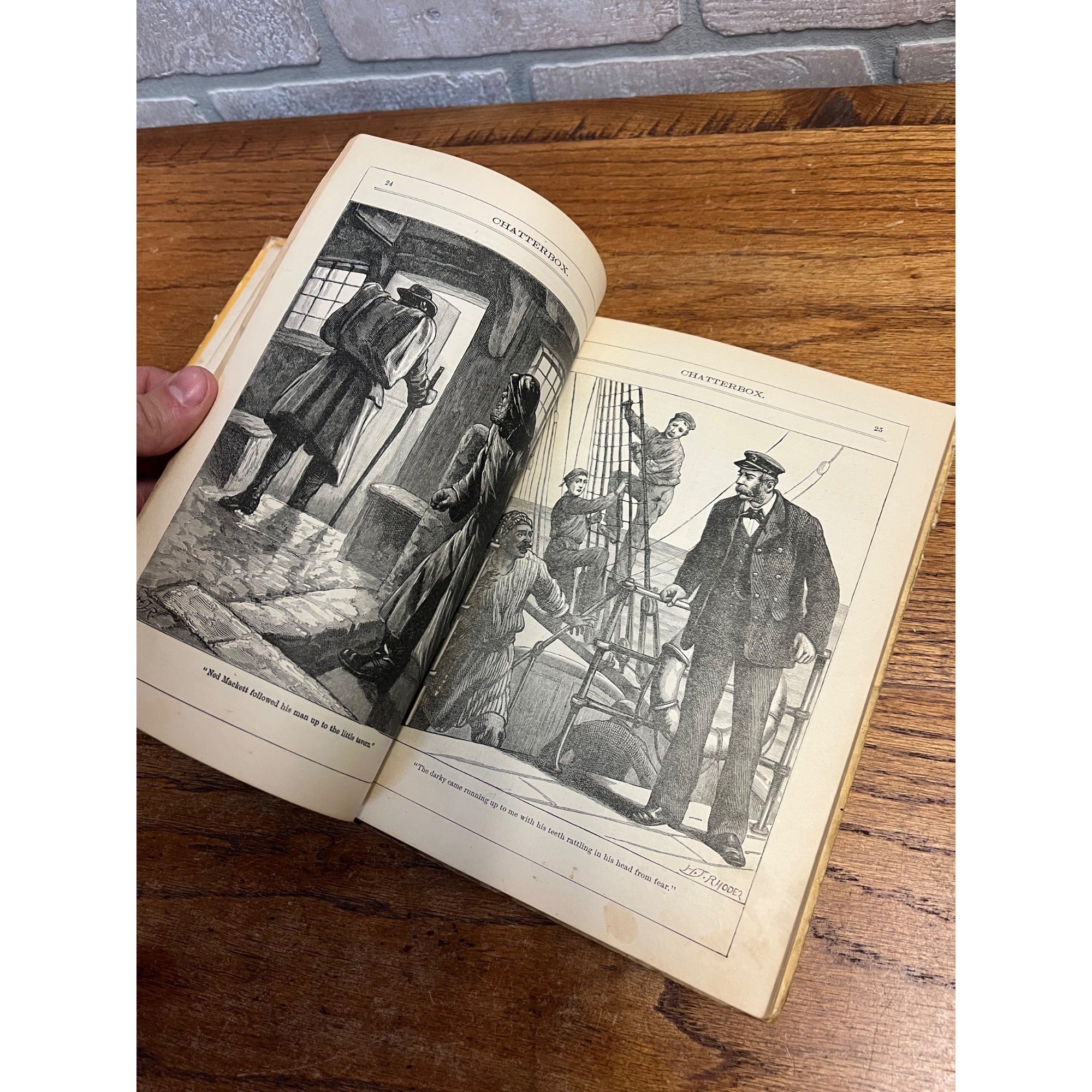 Antique Victorian Litho "Chatterbox" Children's Stories Hardcover Book 1896 Boston Estes & Lauriat