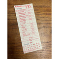 RARE Vintage 1960s McDonalds System Food Order Paper Receipt Slash M Logo