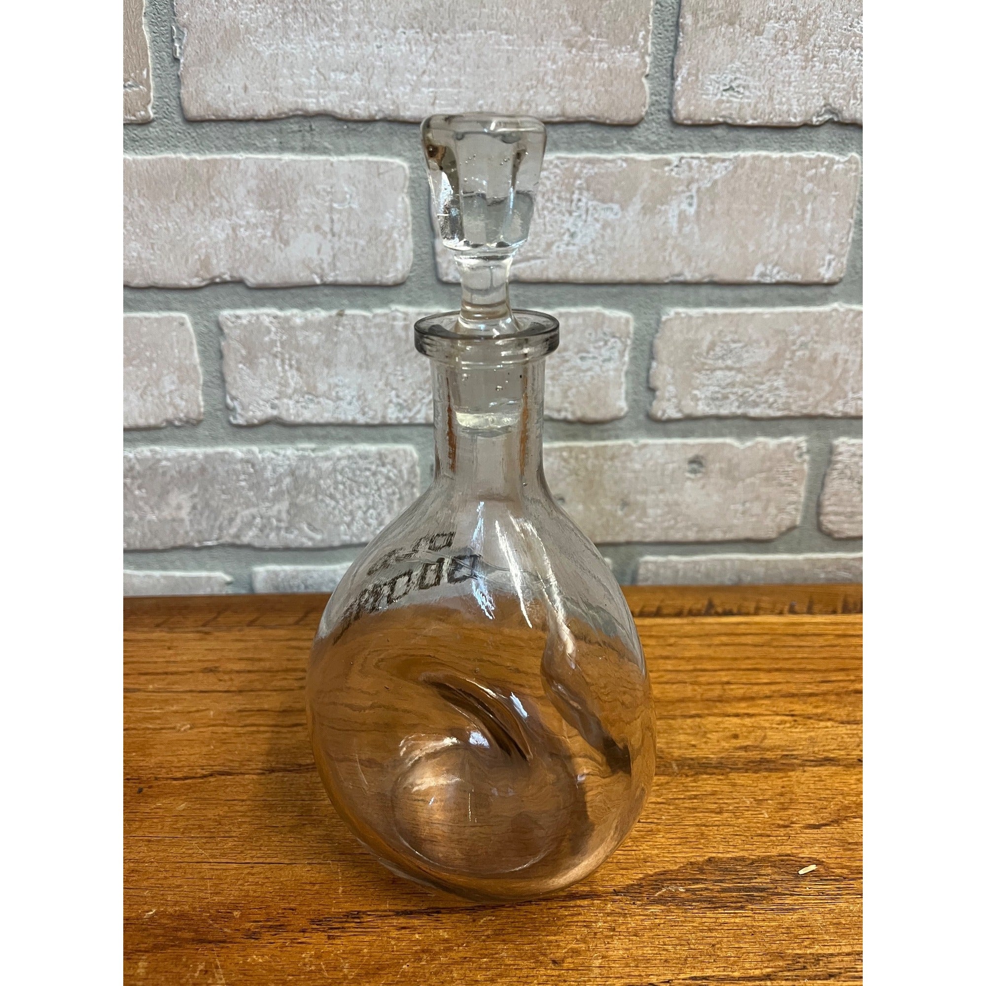Old Boone Backbar Whiskey Bottle Pinch Decanter 1890s Boone Bros Bardstown KY