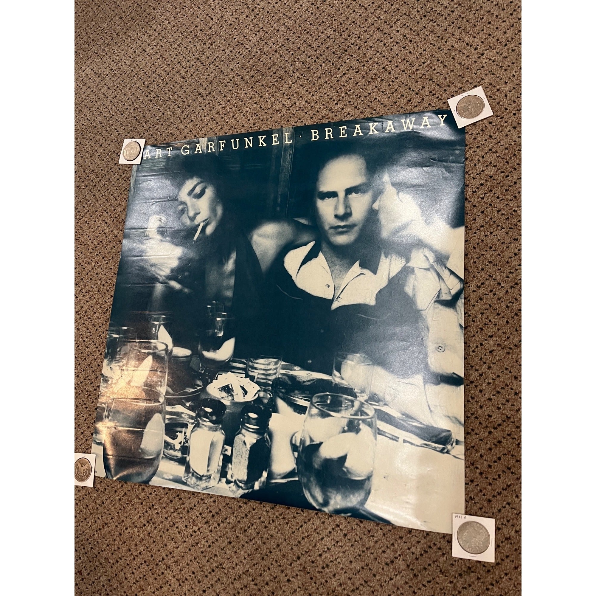 Vintage 1975 Art Garfunkel Breakaway Record Store Album Promo Poster Original