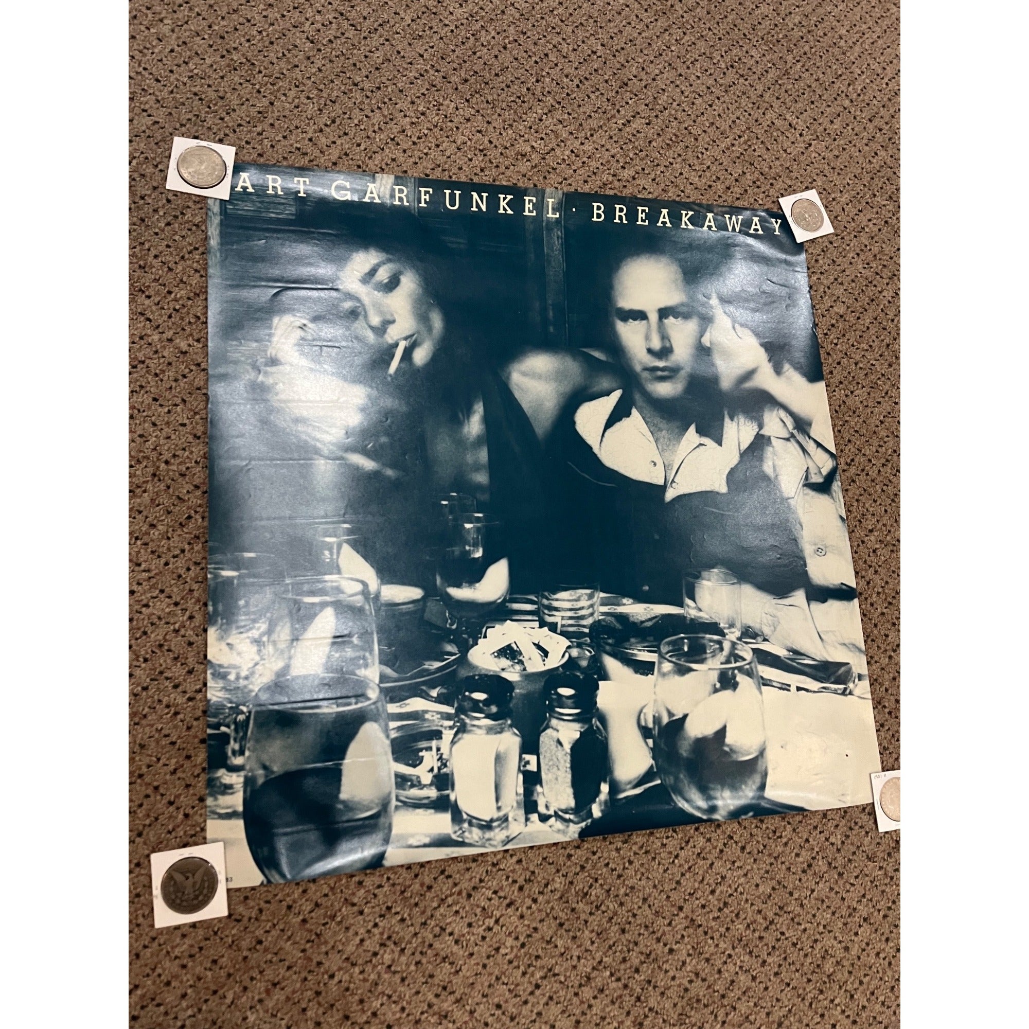 Vintage 1975 Art Garfunkel Breakaway Record Store Album Promo Poster Original