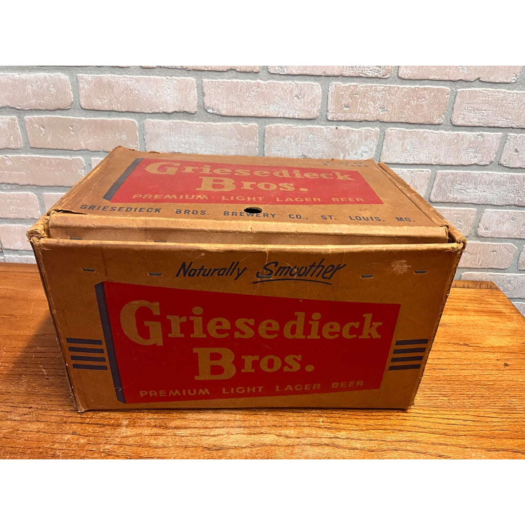 Vintage 1950 Griesedieck Bros. Beer Bottle Box Case Shipping Crate St Louis Mo