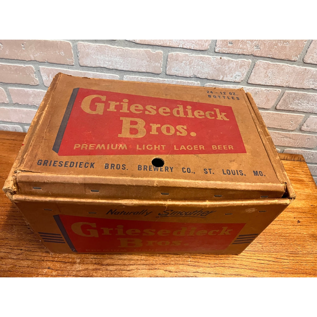 Vintage 1950 Griesedieck Bros. Beer Bottle Box Case Shipping Crate St Louis Mo