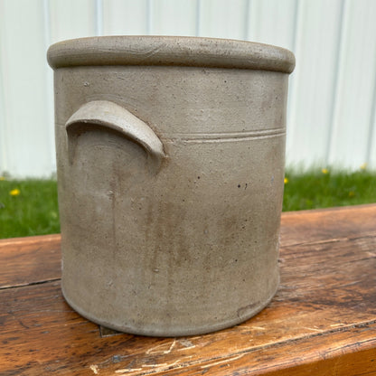 Antique 2 Gallon Double Strike Stoneware Crock Cobalt Decorated Red Wing?