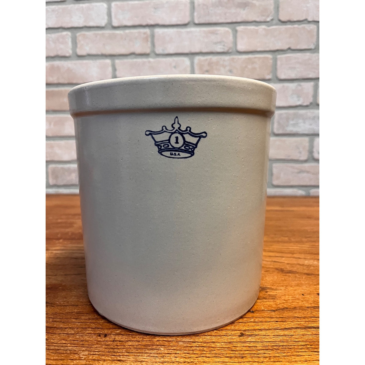 Vintage Glazed Stoneware Utensil Crock Robinson Ransbottom Pottery Company (RRP Co.) Roseville, Ohio Primitive Kitchen Decor