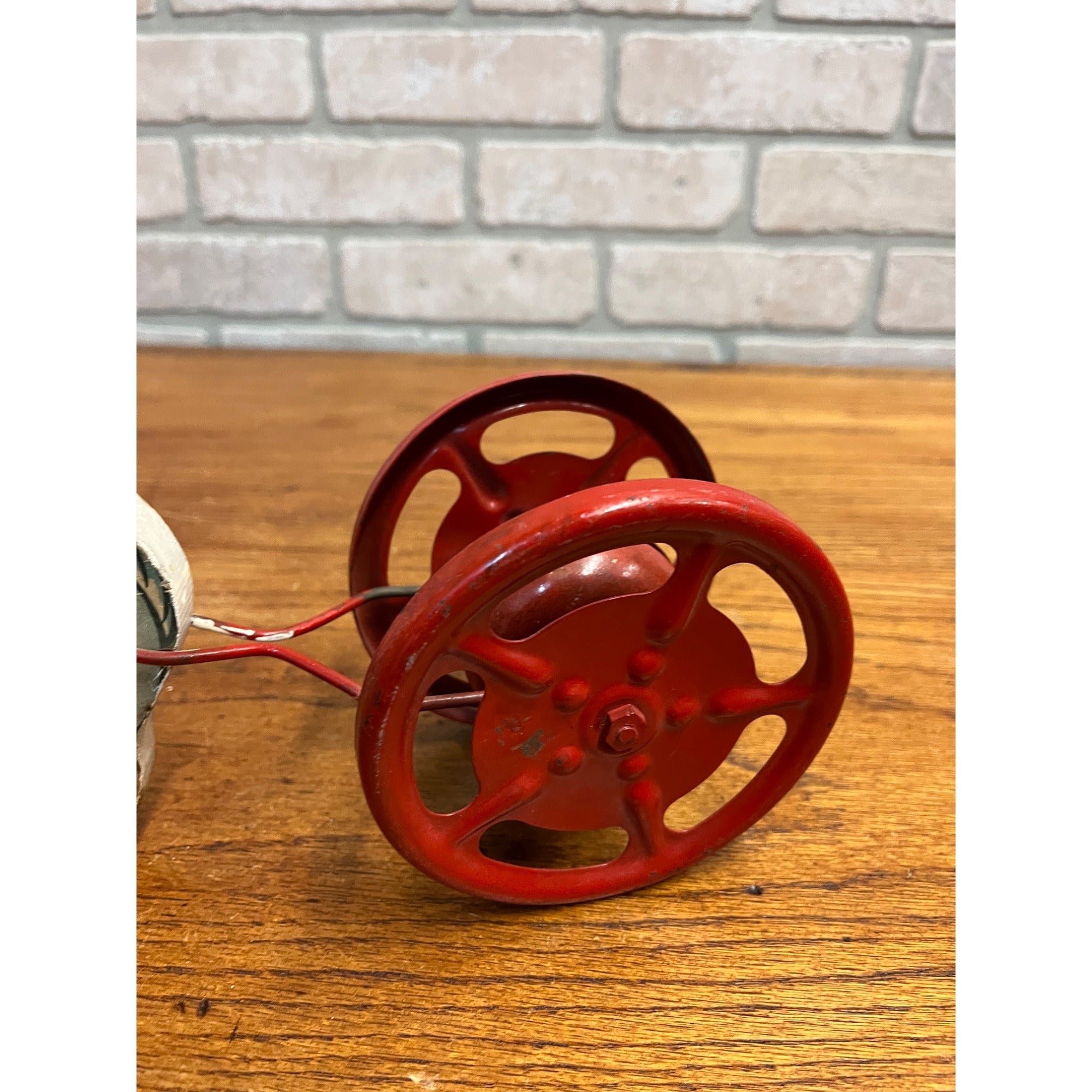 Vintage Gong Bell Child's Pull Toy Duck - Wood & Metal