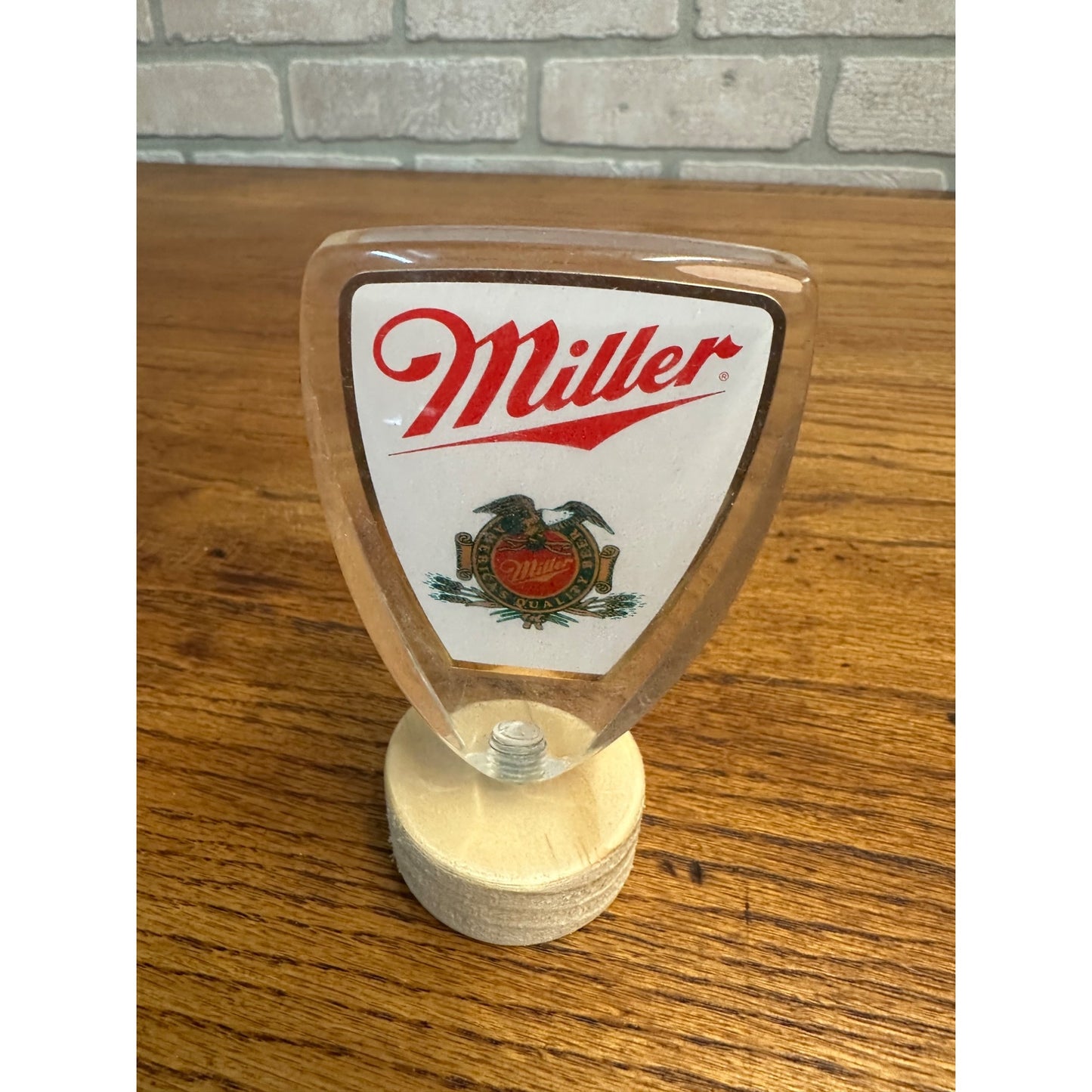 Vintage Miller High Life Beer Short Acrylic Tap Handle