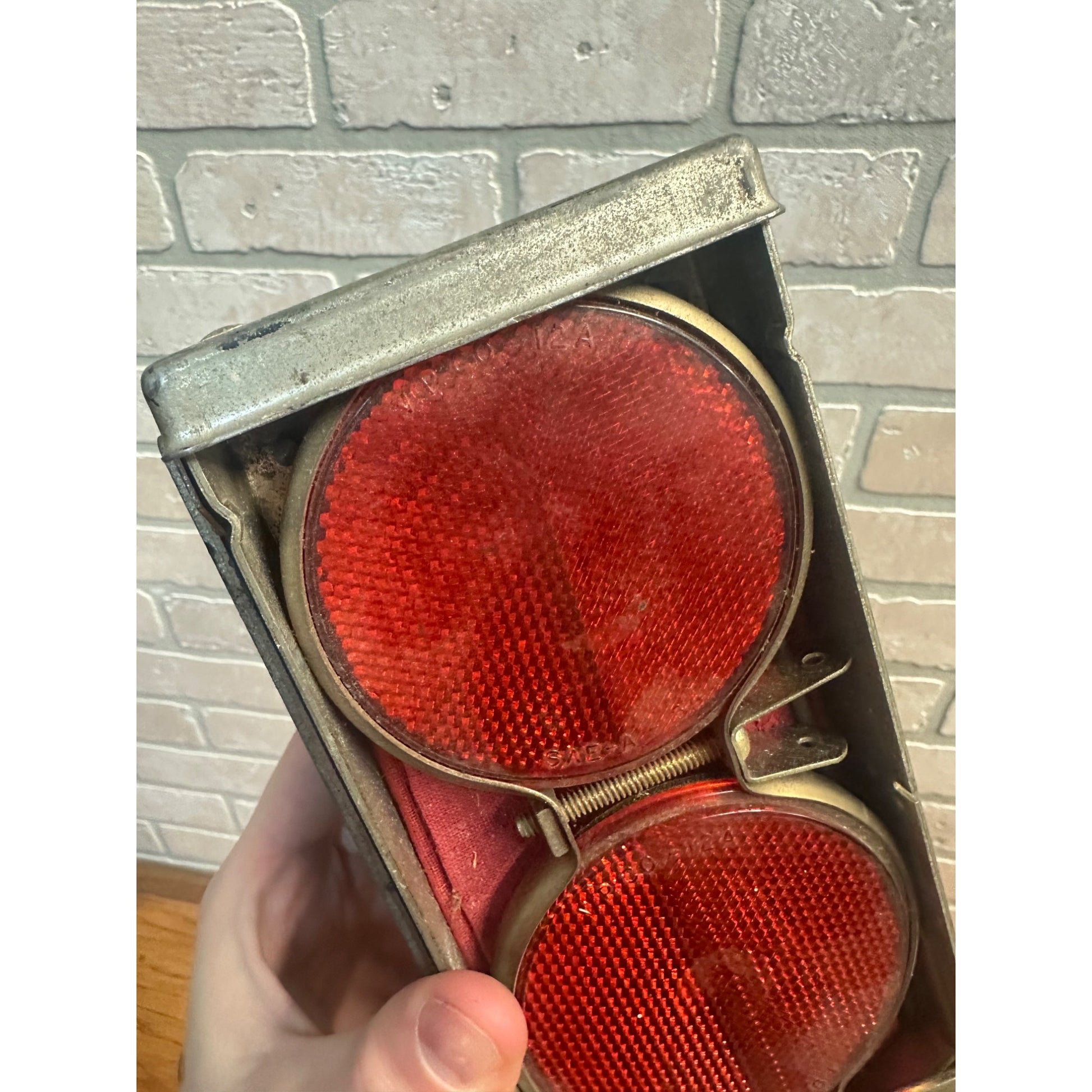 Vintage Delbar Road Auto Safety Flares Highway Reflectors Model 336 Case