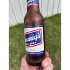 Vintage Breunigs Lager Rice Lake Brewing Co. Beer Bottle Wisconsin Wis WI 12oz