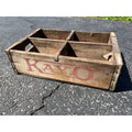 Rare Vintage KAYO Milk Soda Wooden Crate Advertising 6-Pack Bottle Carrier