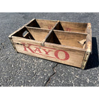 Rare Vintage KAYO Milk Soda Wooden Crate Advertising 6-Pack Bottle Carrier