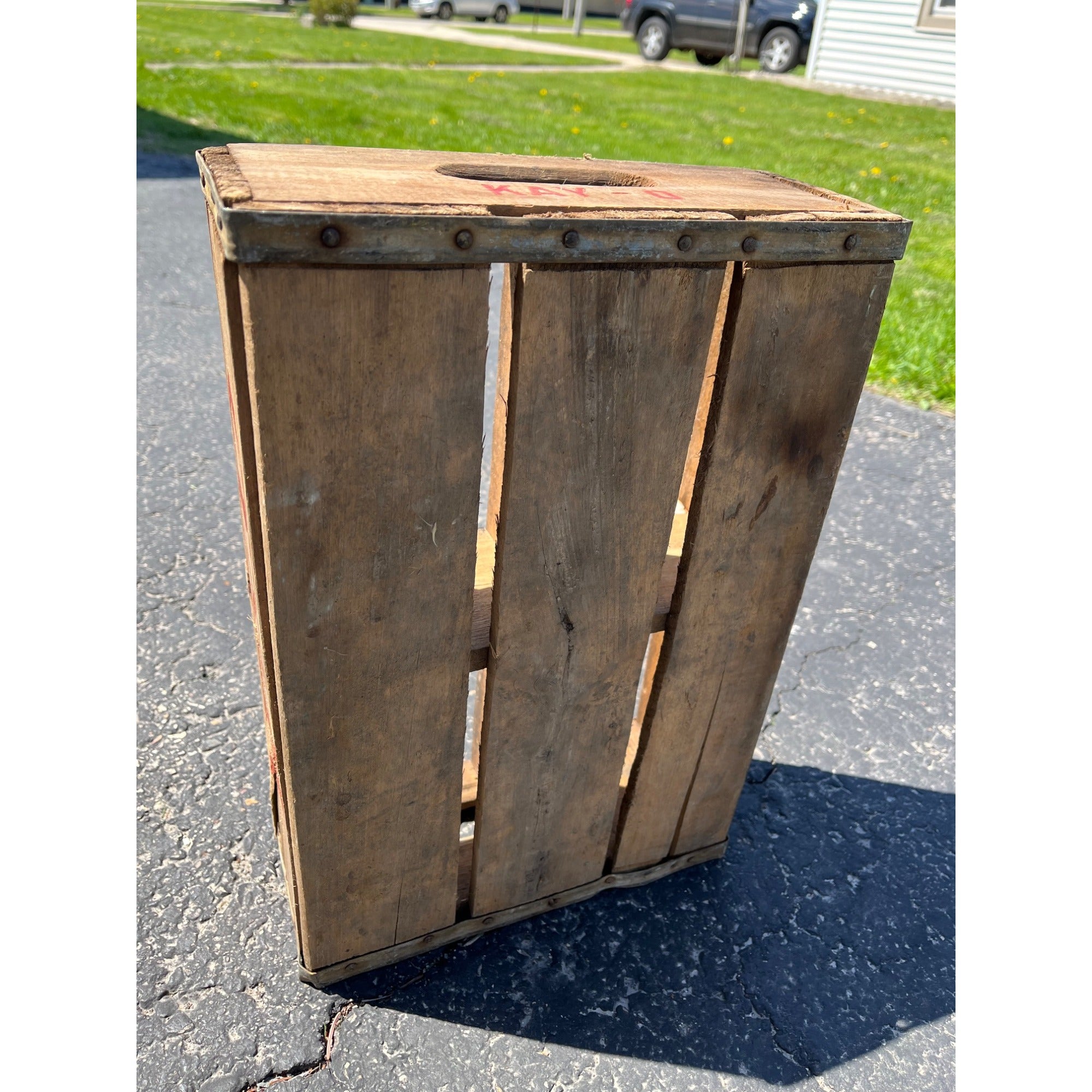 Rare Vintage KAYO Milk Soda Wooden Crate Advertising 6-Pack Bottle Carrier