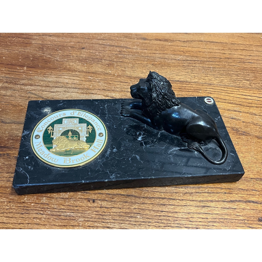 2000 Concours D'elegance Meadow Brook Hall Lion Marble Car Award Trophy