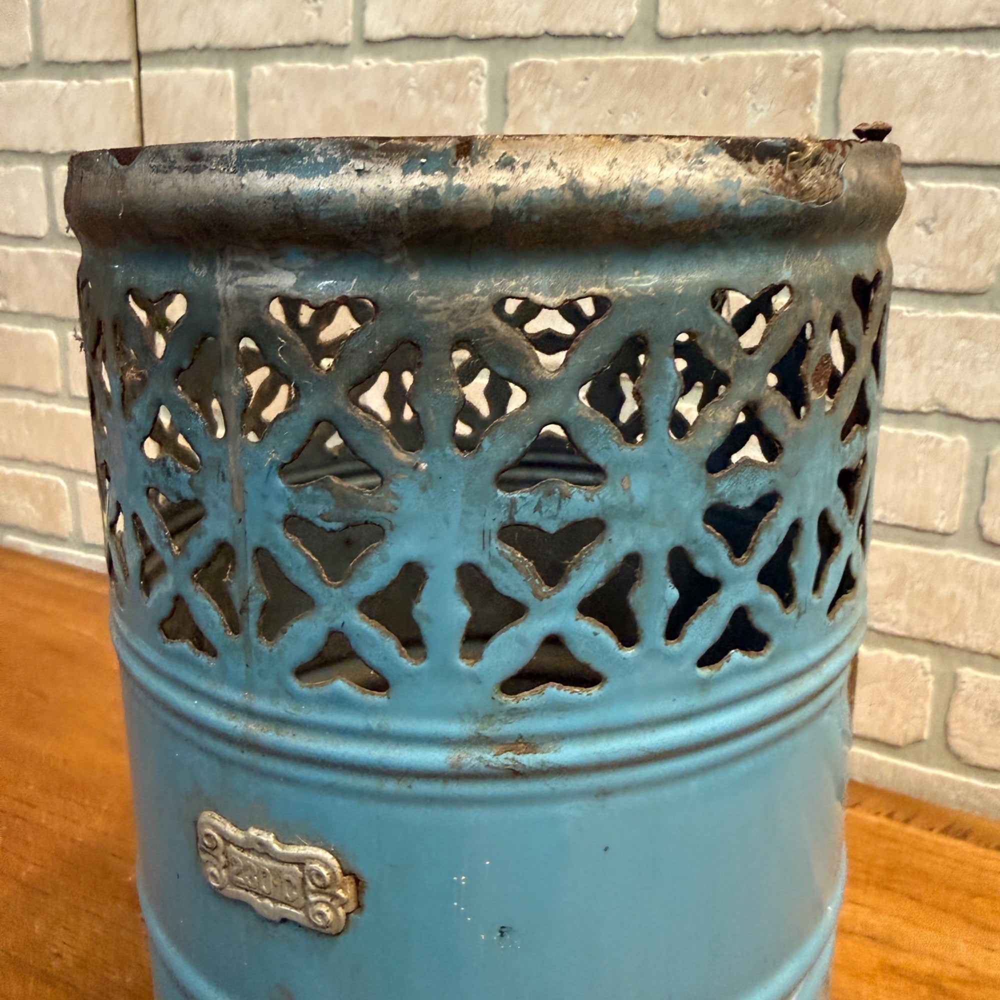 Robin Egg Blue Enamel 230-C Perfection Oil Kero Parlor Heater Cylinder Part