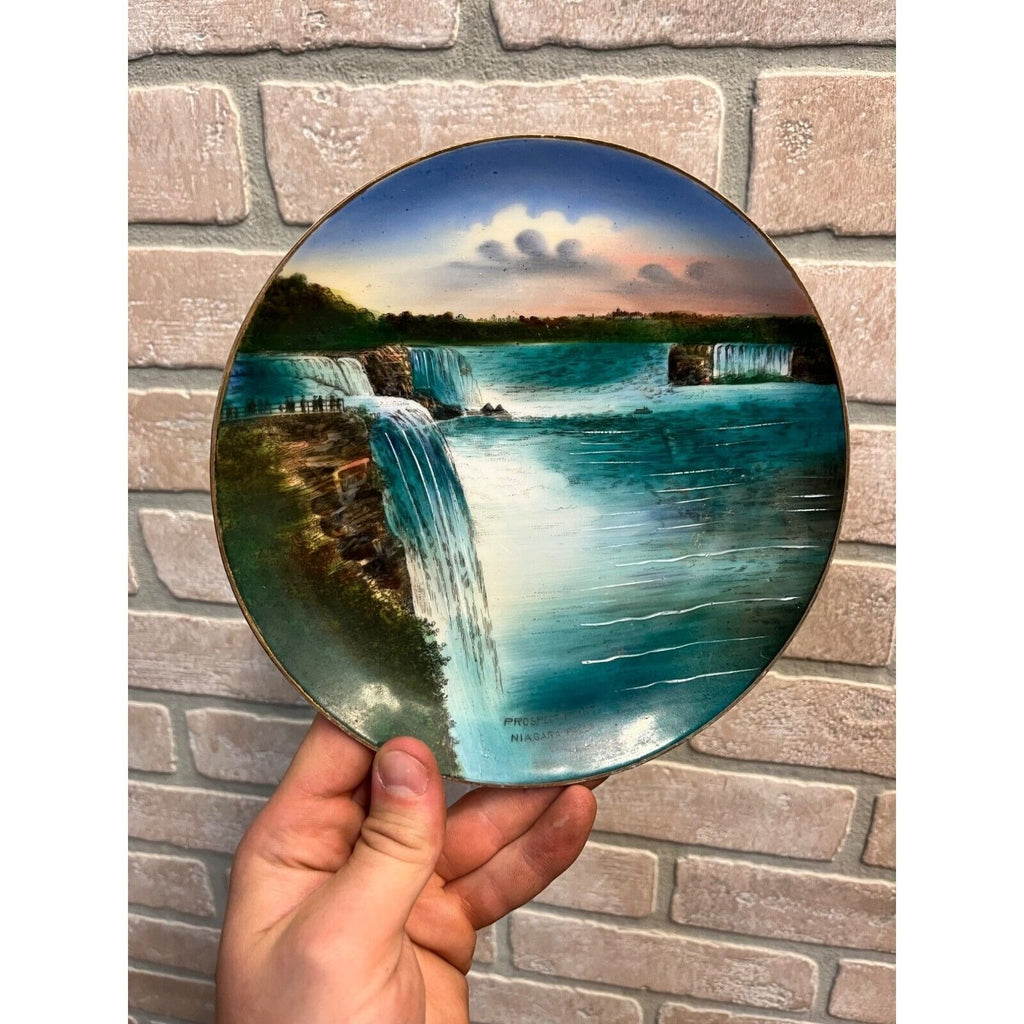 Vintage c1920s Prospect Point at Niagara Falls Souvenir Painted 7.5" Plate