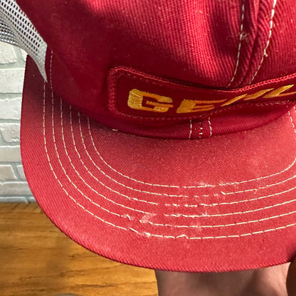 Vintage Gehl Dairy Harm Hat K-Brand Snapback Made in USA Red