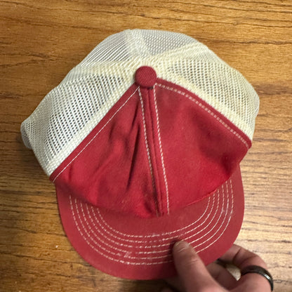 Vintage Gehl Dairy Harm Hat K-Brand Snapback Made in USA Red